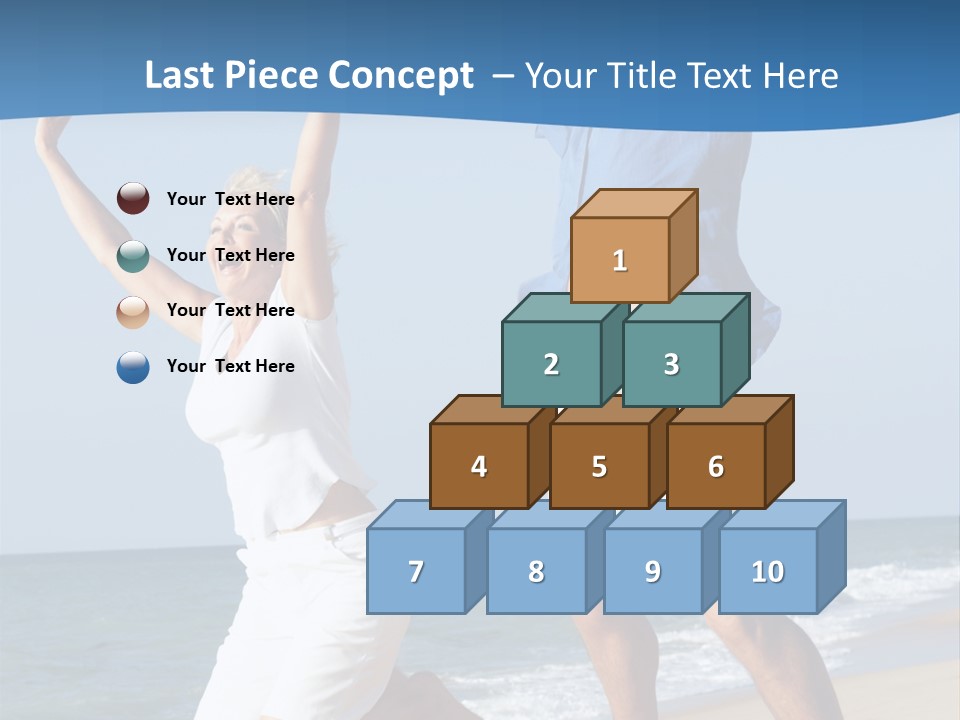 Woman Mid Air Senior PowerPoint Template