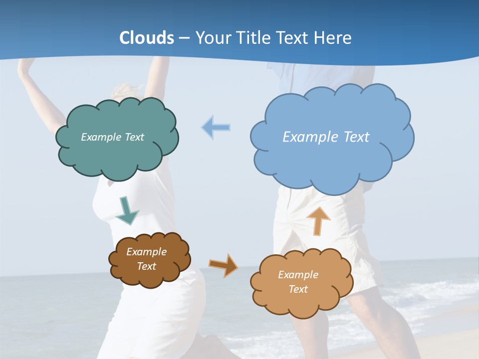 Woman Mid Air Senior PowerPoint Template