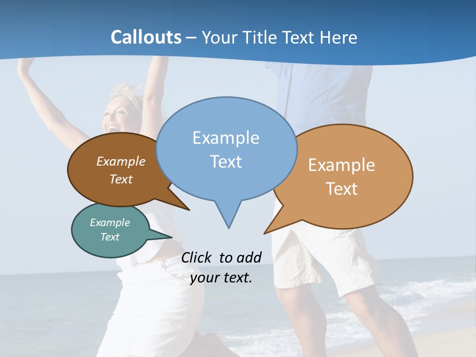 Woman Mid Air Senior PowerPoint Template