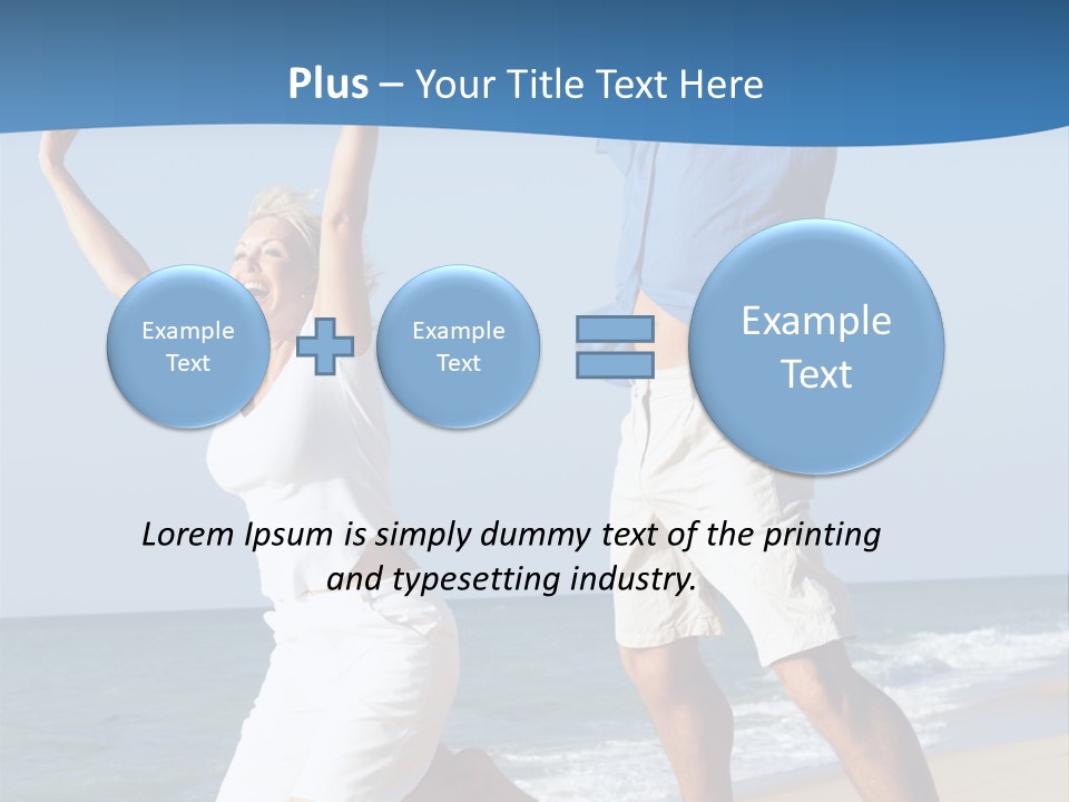 Woman Mid Air Senior PowerPoint Template