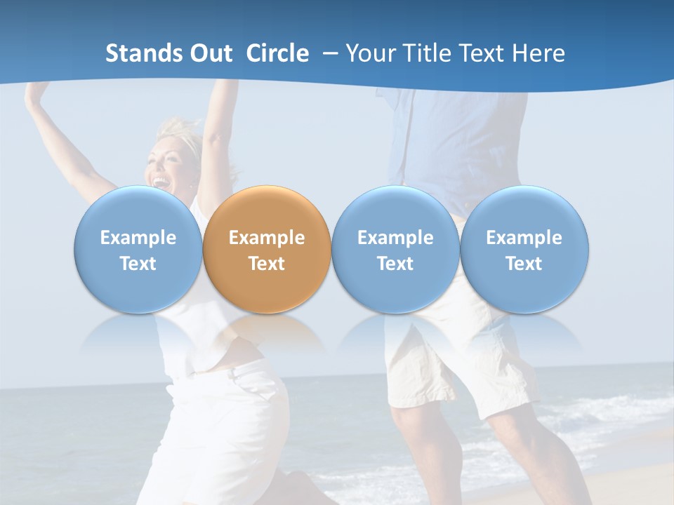 Woman Mid Air Senior PowerPoint Template