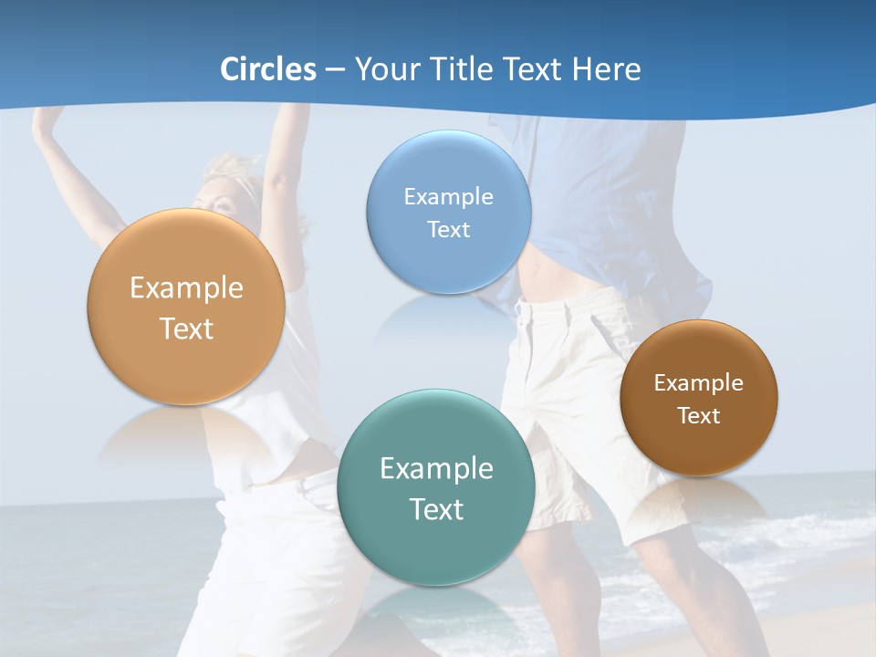 Woman Mid Air Senior PowerPoint Template