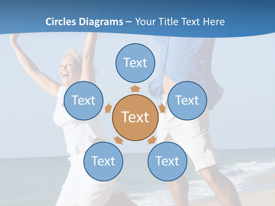 Woman Mid Air Senior PowerPoint Template