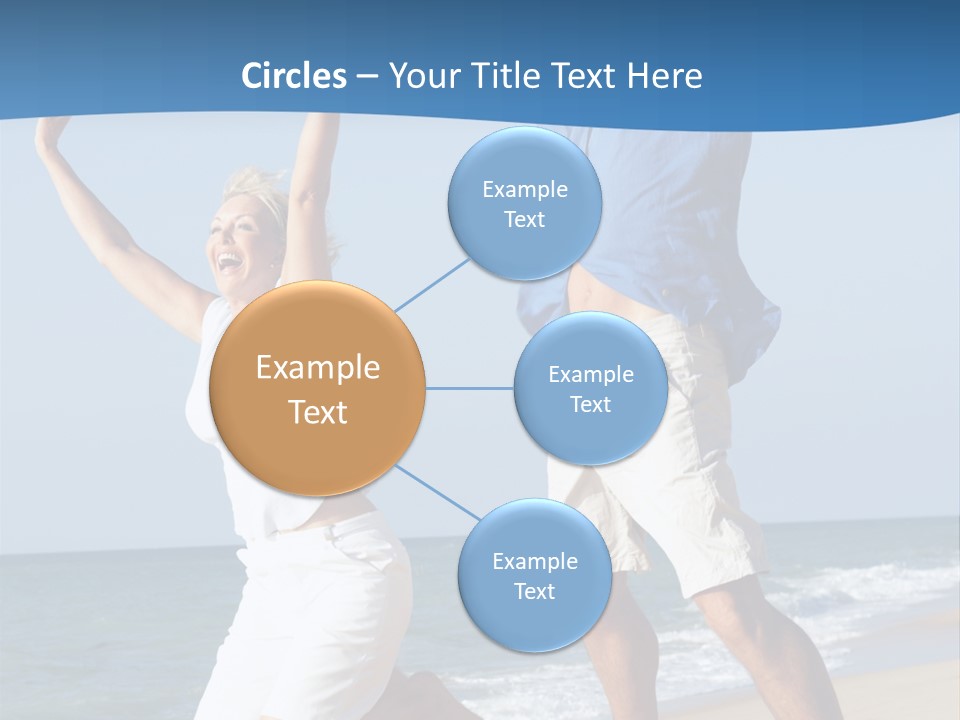 Woman Mid Air Senior PowerPoint Template