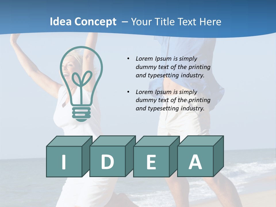 Woman Mid Air Senior PowerPoint Template