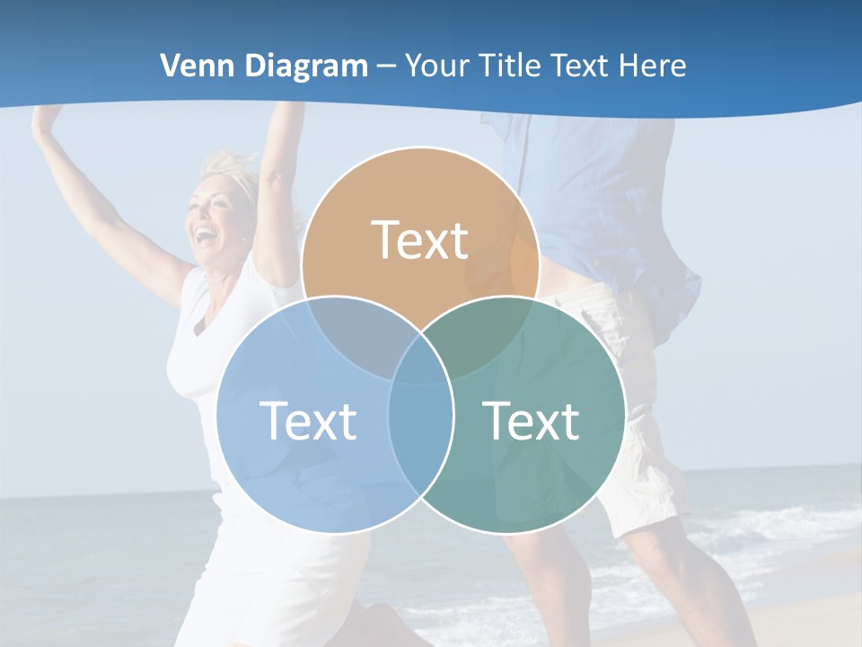 Woman Mid Air Senior PowerPoint Template