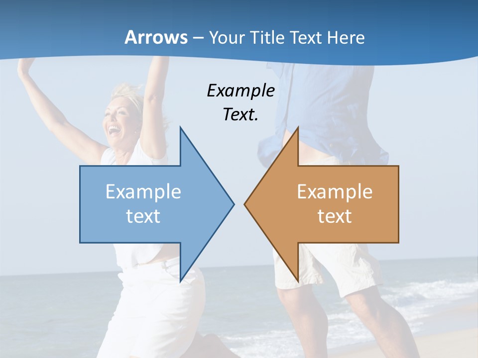 Woman Mid Air Senior PowerPoint Template