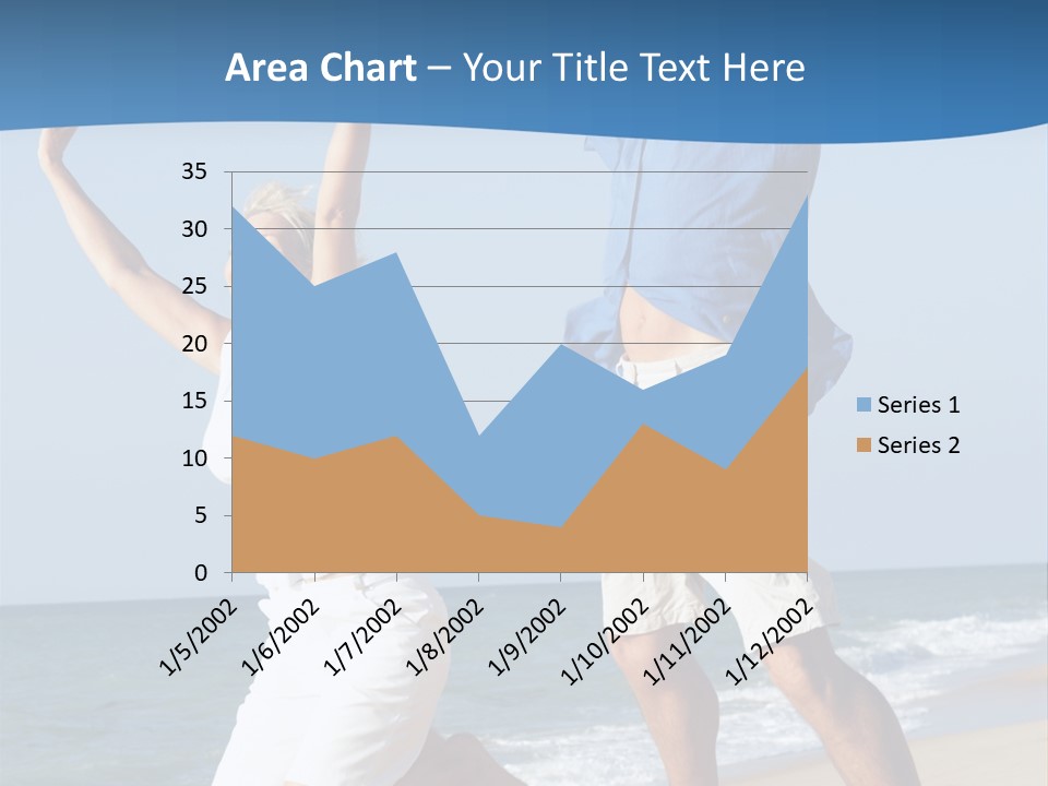 Woman Mid Air Senior PowerPoint Template