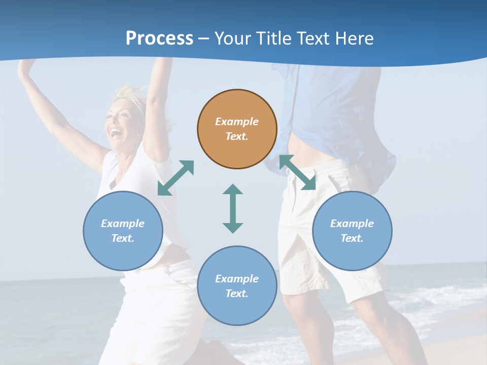 Woman Mid Air Senior PowerPoint Template