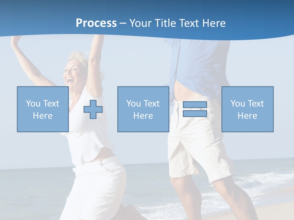 Woman Mid Air Senior PowerPoint Template