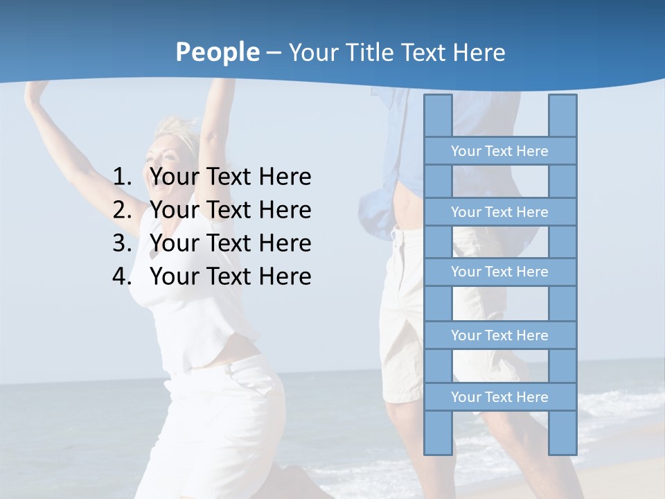 Woman Mid Air Senior PowerPoint Template