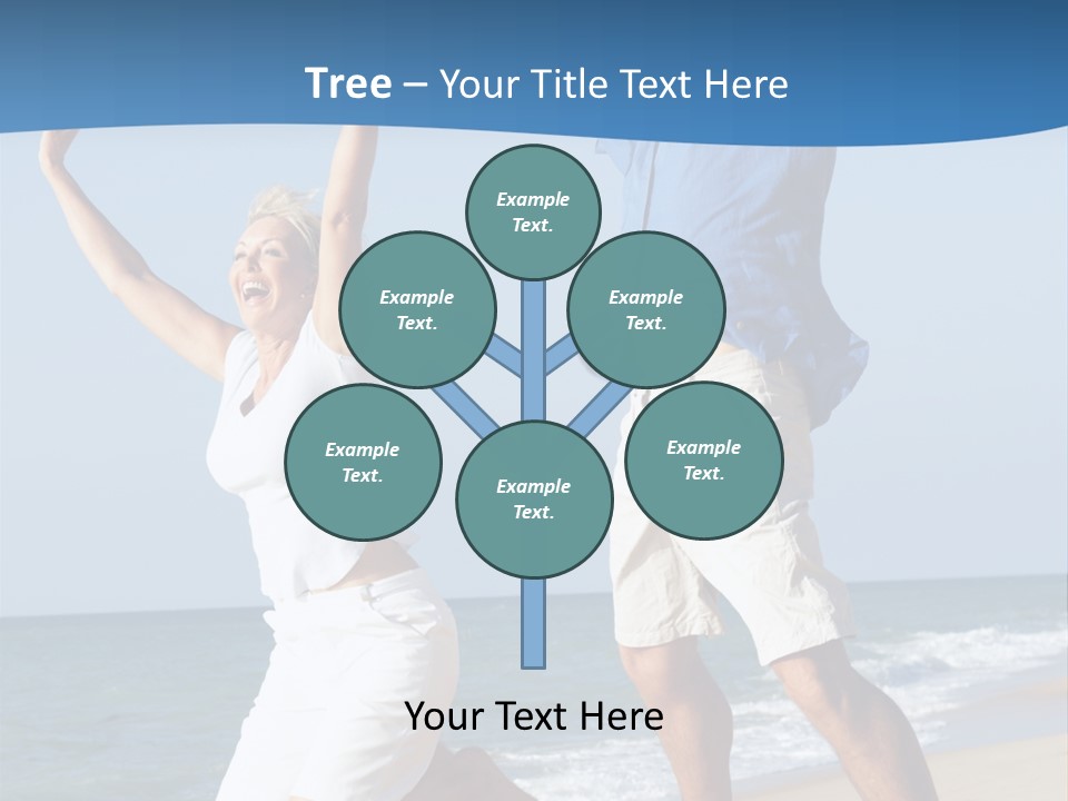 Woman Mid Air Senior PowerPoint Template