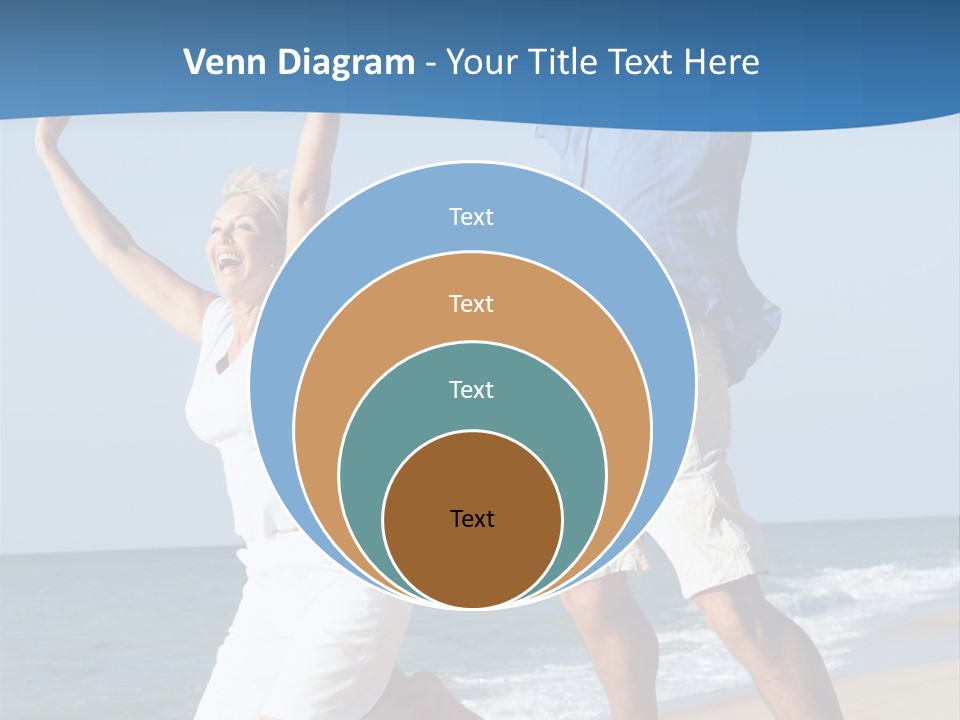 Woman Mid Air Senior PowerPoint Template