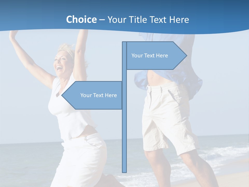 Woman Mid Air Senior PowerPoint Template