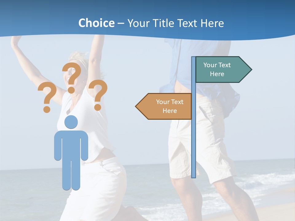 Woman Mid Air Senior PowerPoint Template