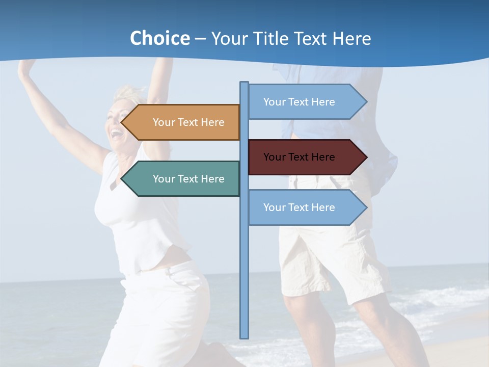 Woman Mid Air Senior PowerPoint Template