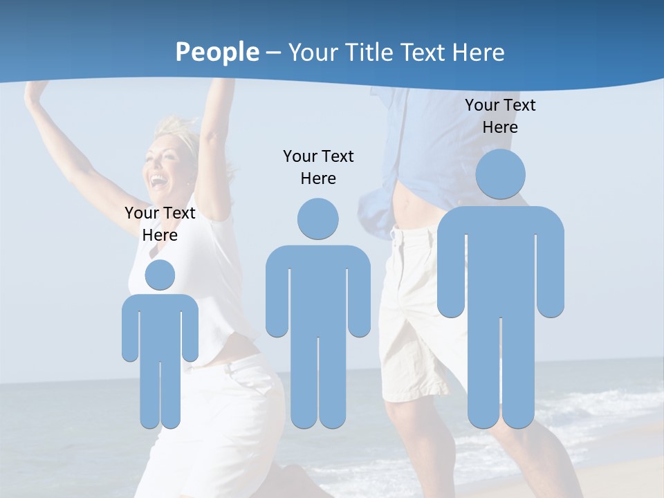 Woman Mid Air Senior PowerPoint Template