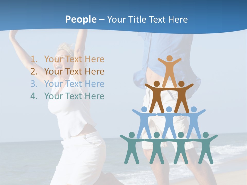 Woman Mid Air Senior PowerPoint Template