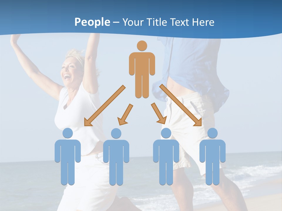 Woman Mid Air Senior PowerPoint Template