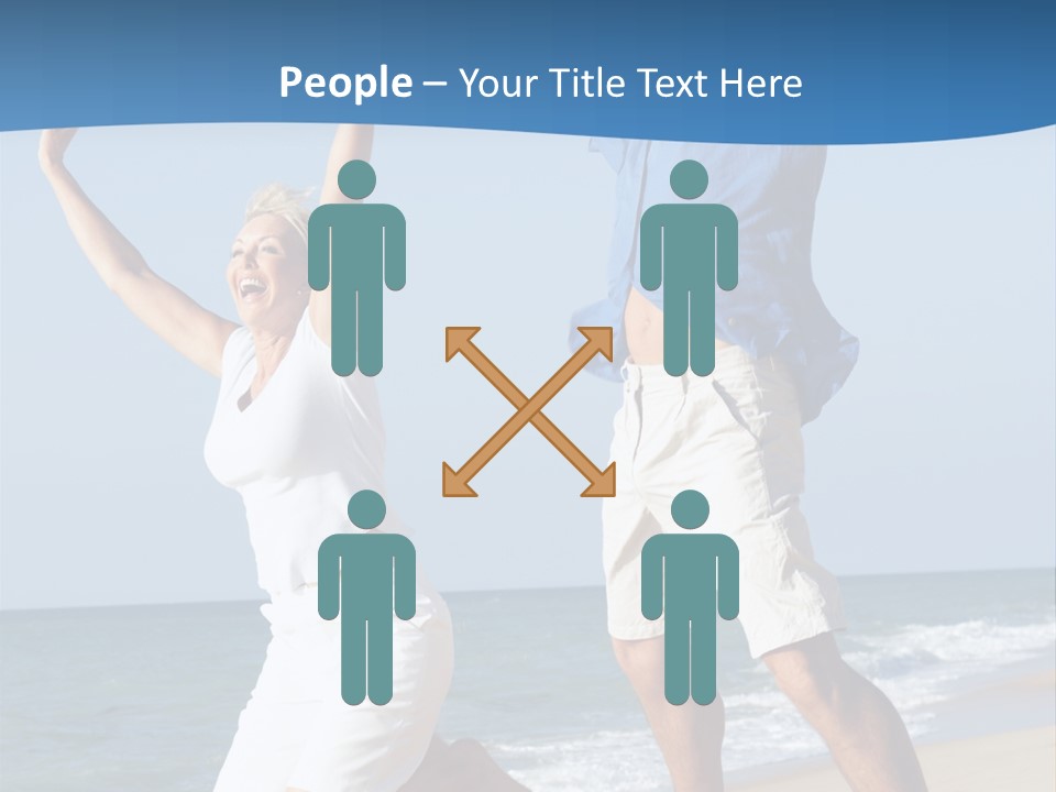 Woman Mid Air Senior PowerPoint Template