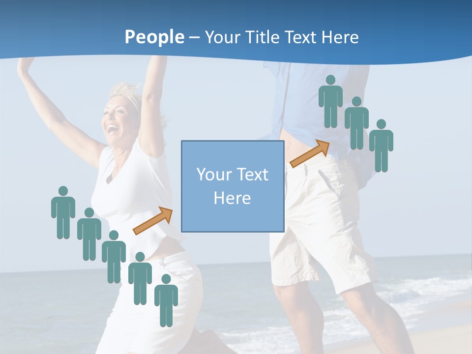 Woman Mid Air Senior PowerPoint Template