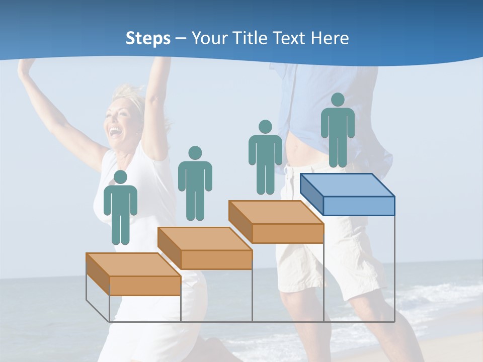 Woman Mid Air Senior PowerPoint Template