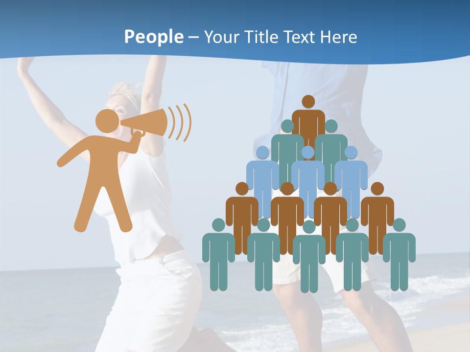 Woman Mid Air Senior PowerPoint Template