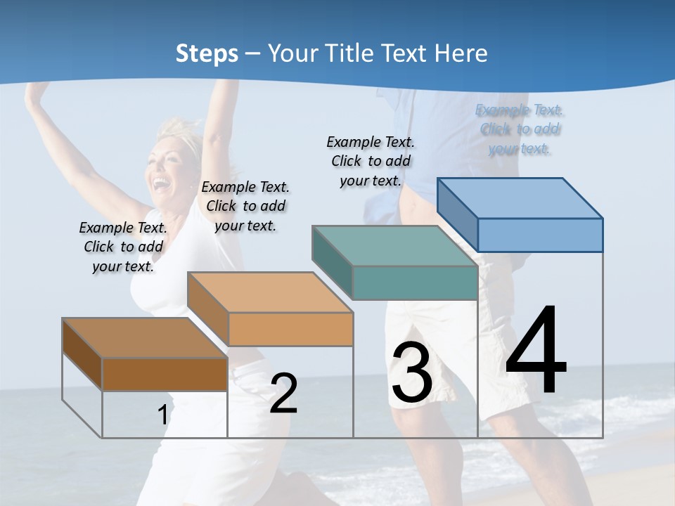 Woman Mid Air Senior PowerPoint Template