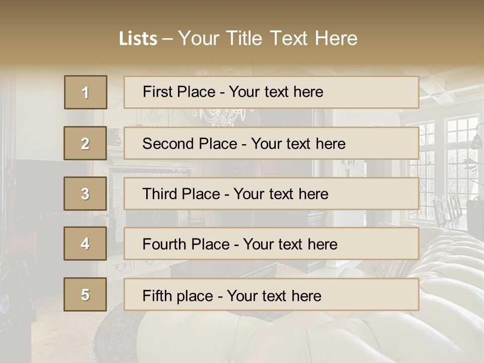 Living Couch Home PowerPoint Template