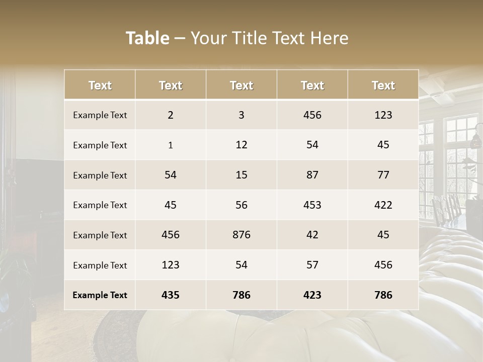 Living Couch Home PowerPoint Template