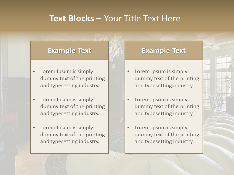 Living Couch Home PowerPoint Template