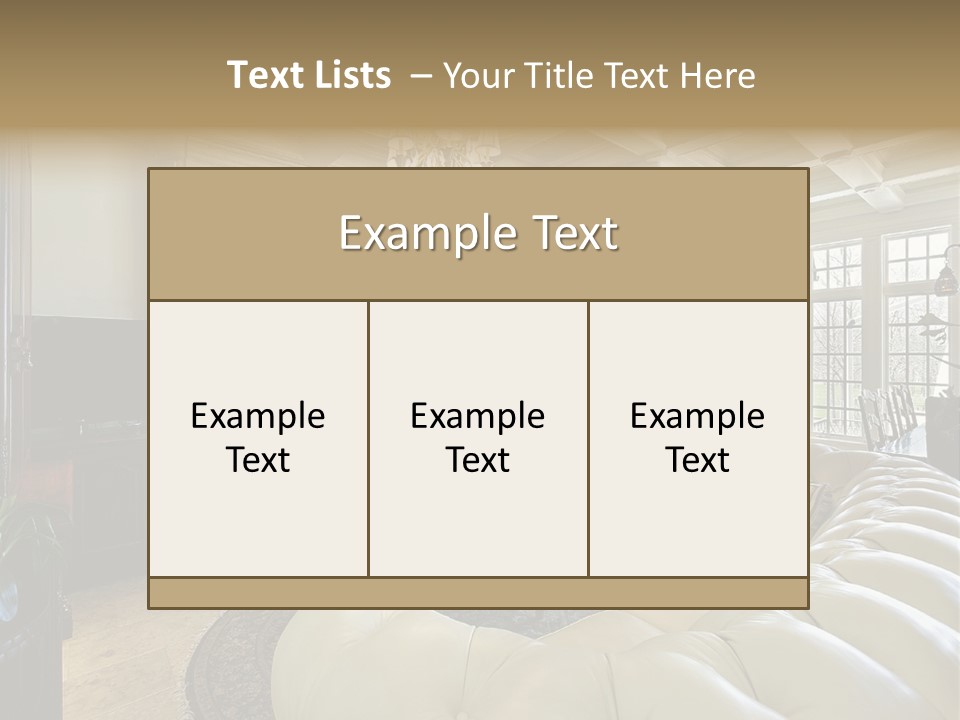 Living Couch Home PowerPoint Template