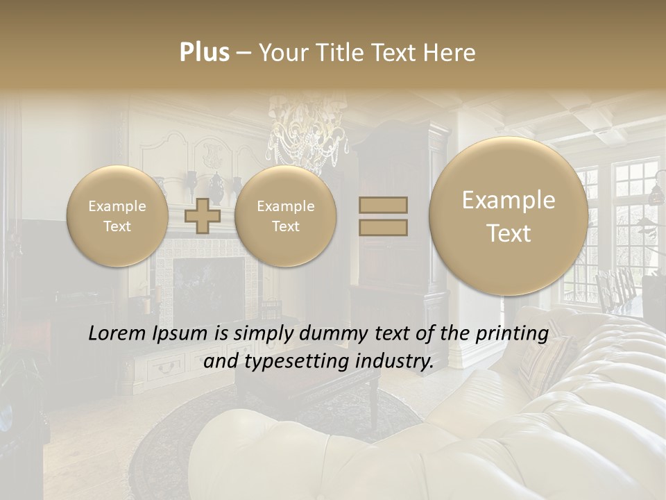 Living Couch Home PowerPoint Template