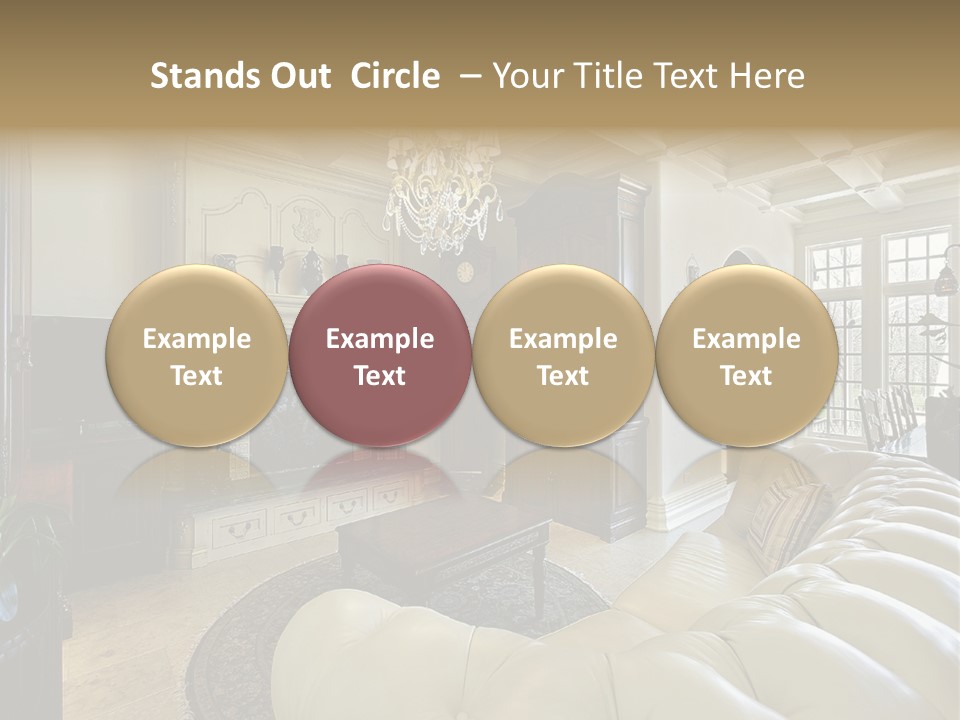 Living Couch Home PowerPoint Template