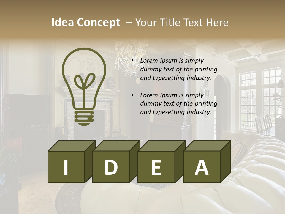 Living Couch Home PowerPoint Template