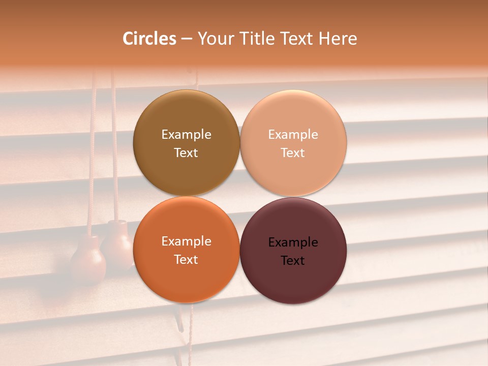 A Window With A Brown Blind And Two Brown Vases Hanging From It PowerPoint Template