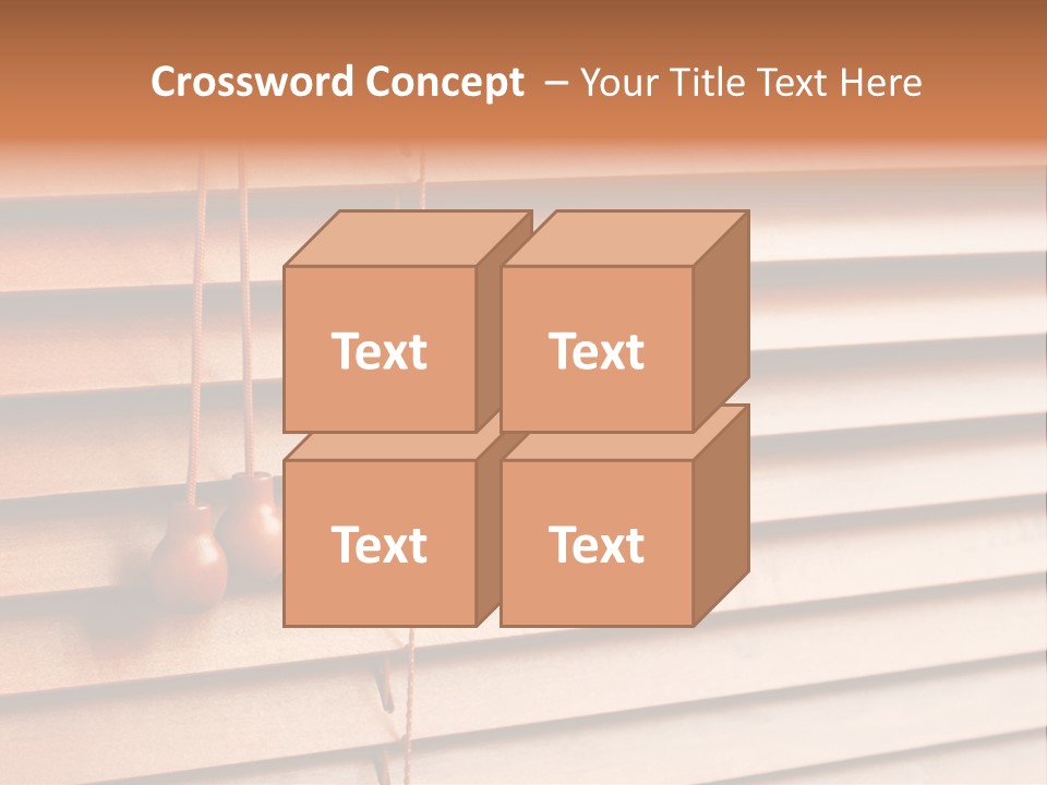 A Window With A Brown Blind And Two Brown Vases Hanging From It PowerPoint Template