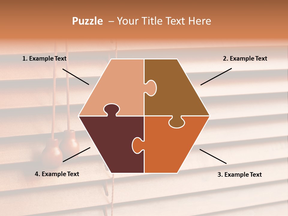 A Window With A Brown Blind And Two Brown Vases Hanging From It PowerPoint Template