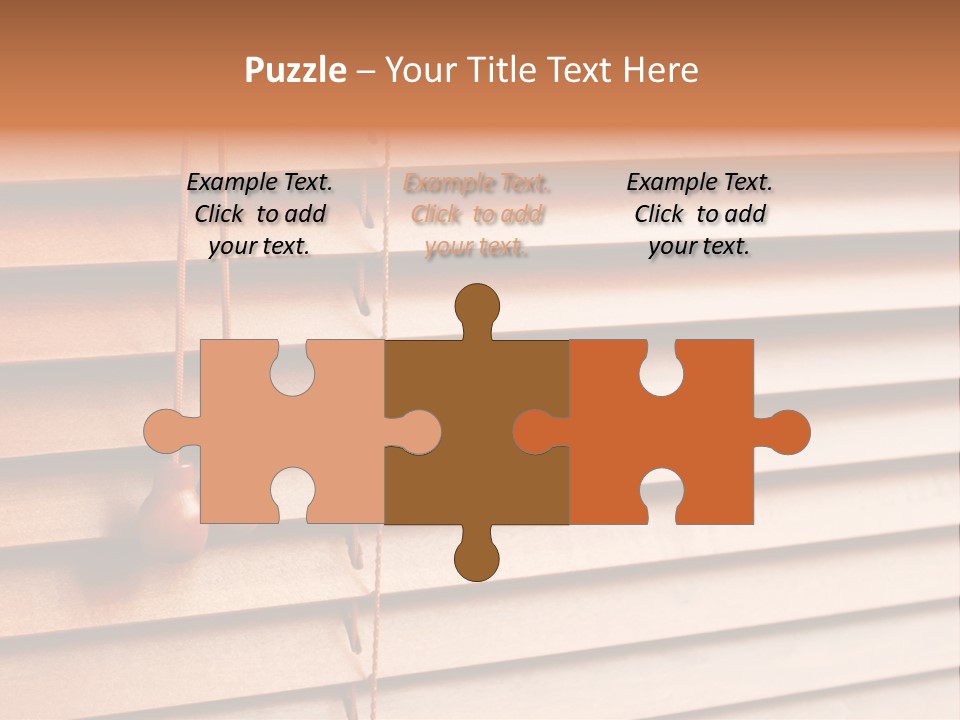 A Window With A Brown Blind And Two Brown Vases Hanging From It PowerPoint Template