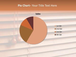 A Window With A Brown Blind And Two Brown Vases Hanging From It PowerPoint Template