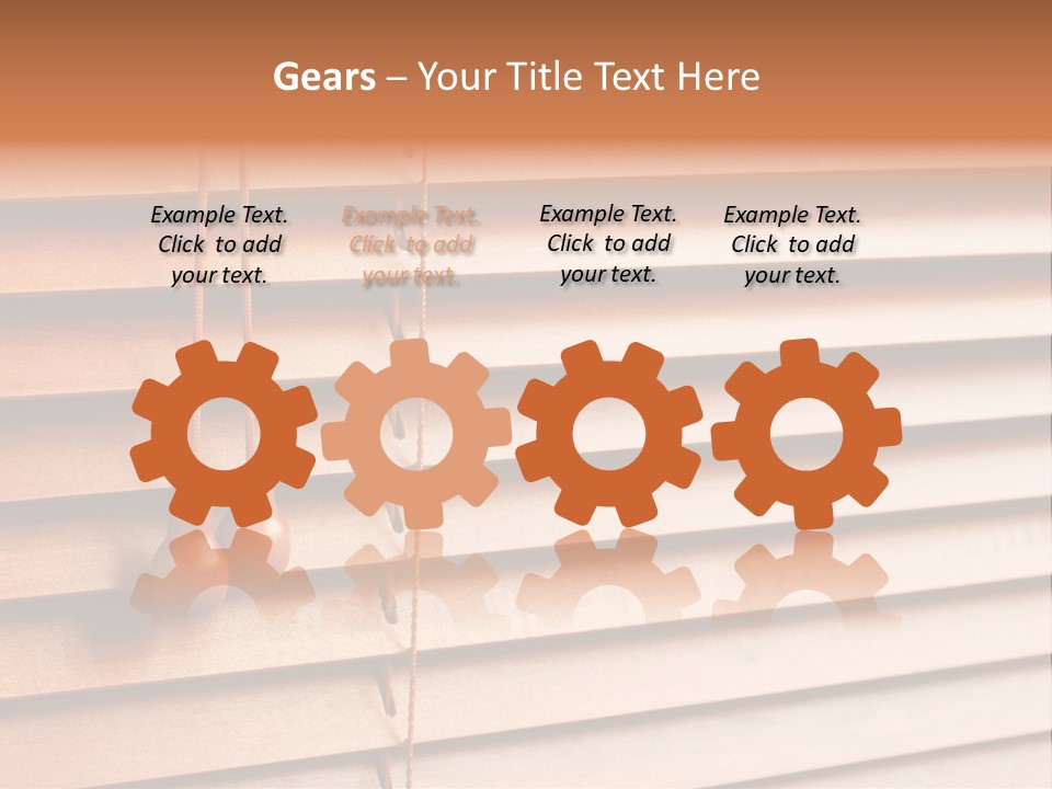 A Window With A Brown Blind And Two Brown Vases Hanging From It PowerPoint Template