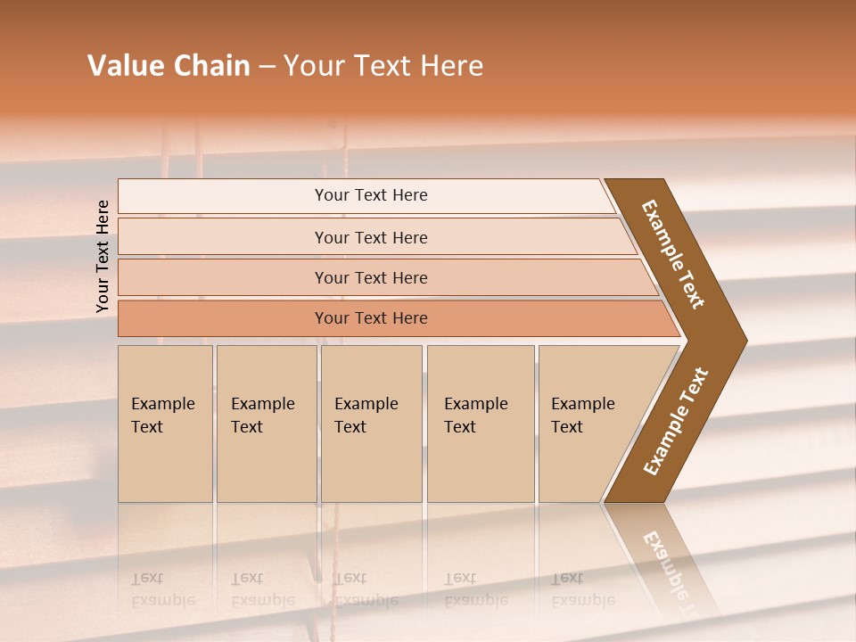 A Window With A Brown Blind And Two Brown Vases Hanging From It PowerPoint Template