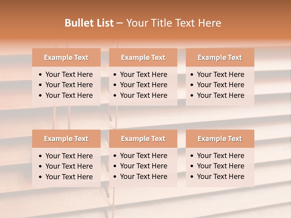 A Window With A Brown Blind And Two Brown Vases Hanging From It PowerPoint Template
