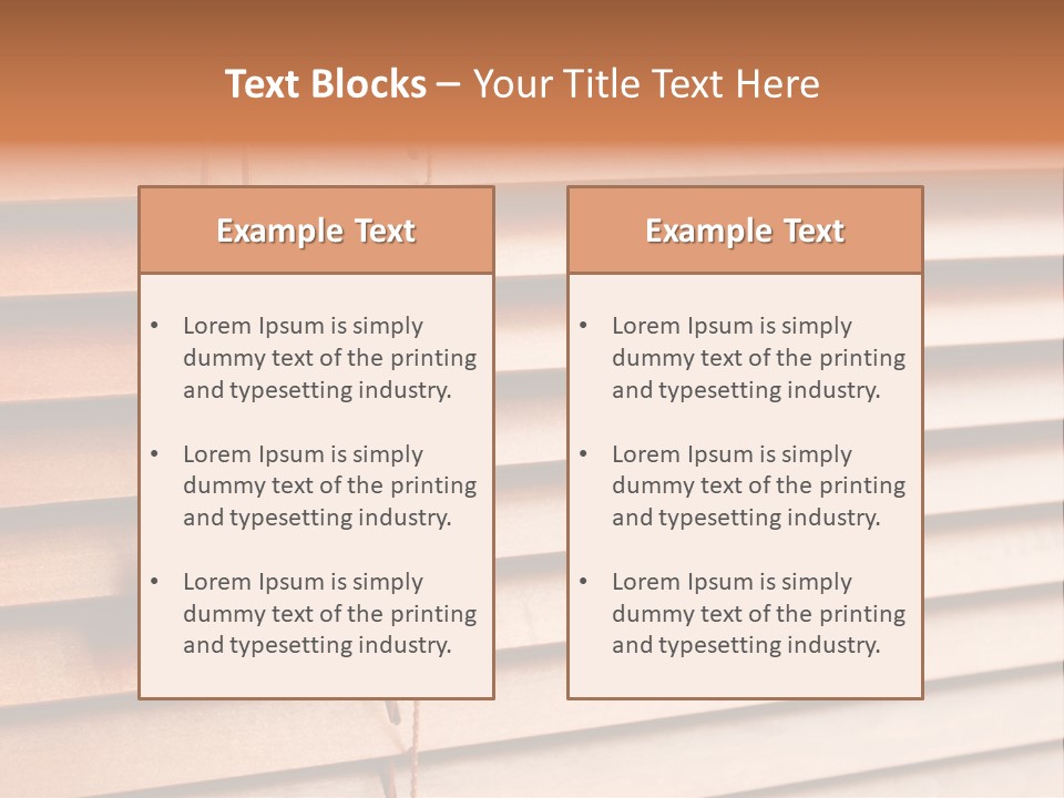 A Window With A Brown Blind And Two Brown Vases Hanging From It PowerPoint Template