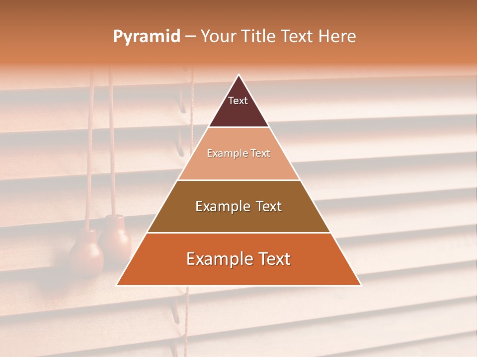 A Window With A Brown Blind And Two Brown Vases Hanging From It PowerPoint Template