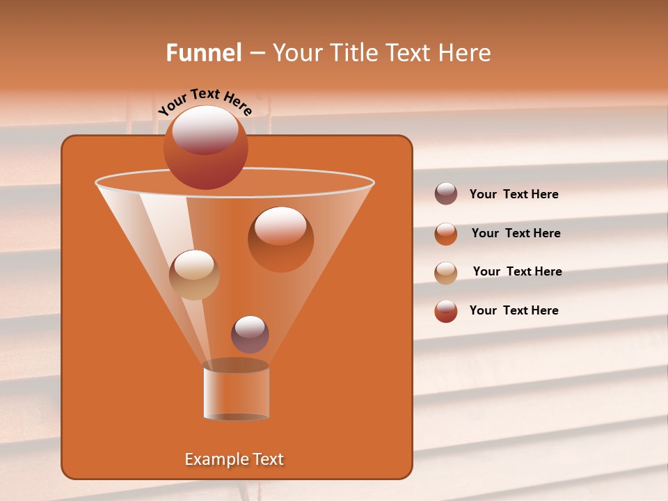 A Window With A Brown Blind And Two Brown Vases Hanging From It PowerPoint Template
