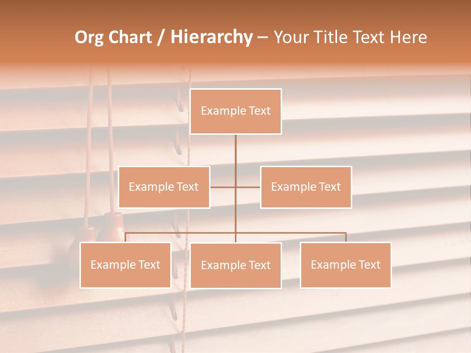 A Window With A Brown Blind And Two Brown Vases Hanging From It PowerPoint Template