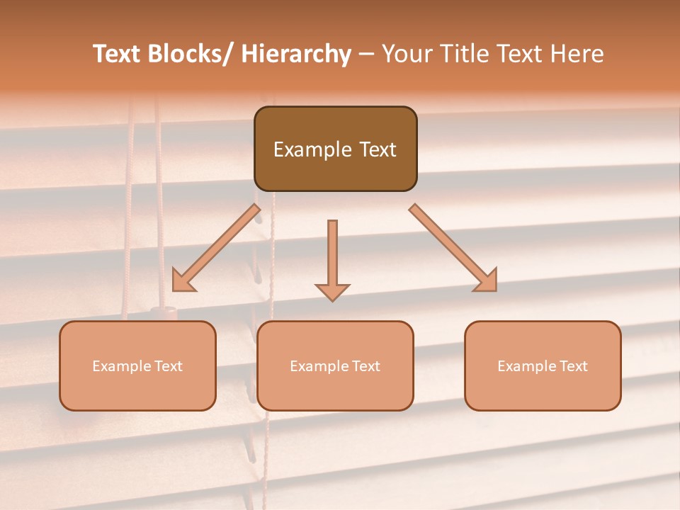 A Window With A Brown Blind And Two Brown Vases Hanging From It PowerPoint Template