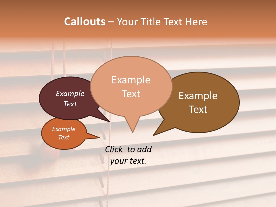 A Window With A Brown Blind And Two Brown Vases Hanging From It PowerPoint Template