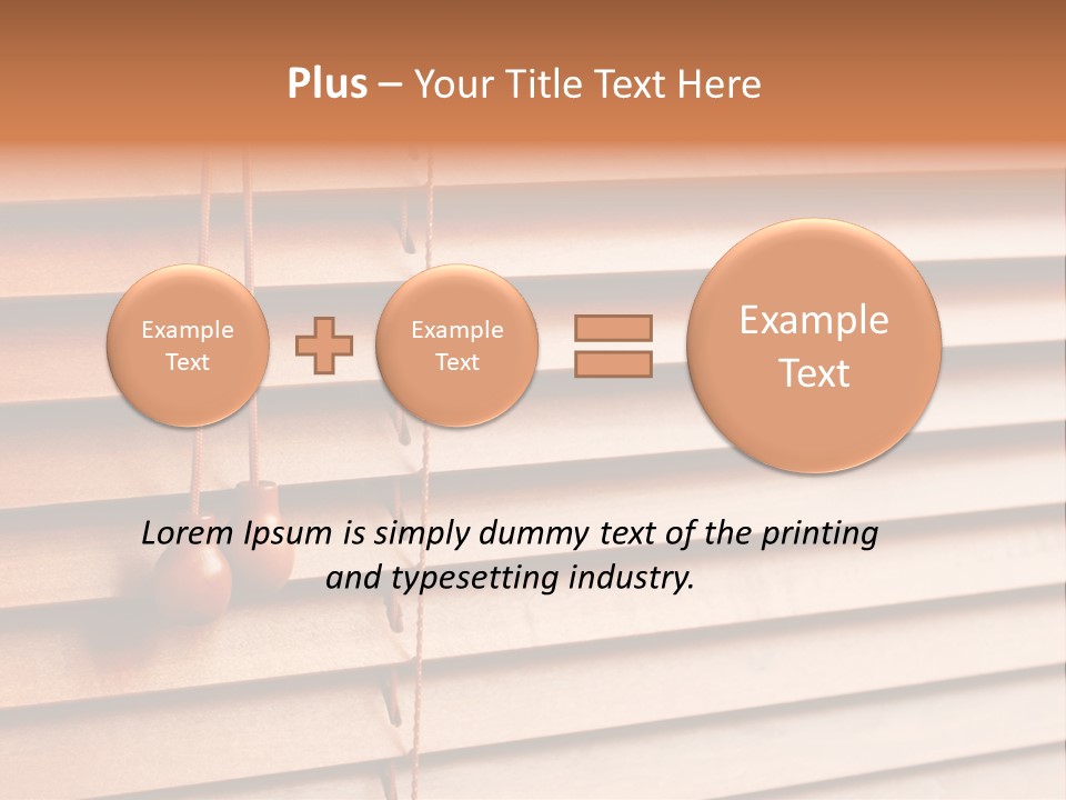 A Window With A Brown Blind And Two Brown Vases Hanging From It PowerPoint Template